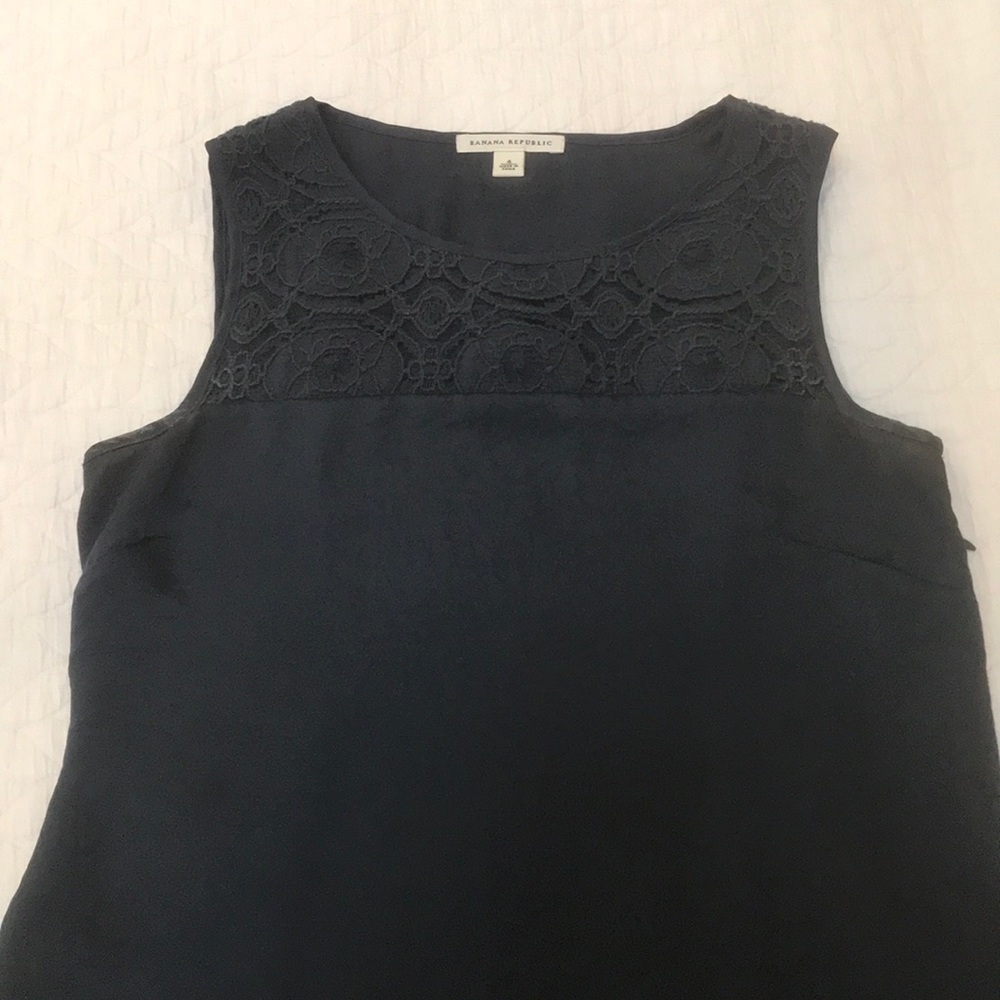 Banana Republic silk and lace tank